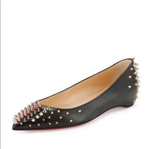 Christian Louboutin Goldoflat flats spike detail RETAIL 995